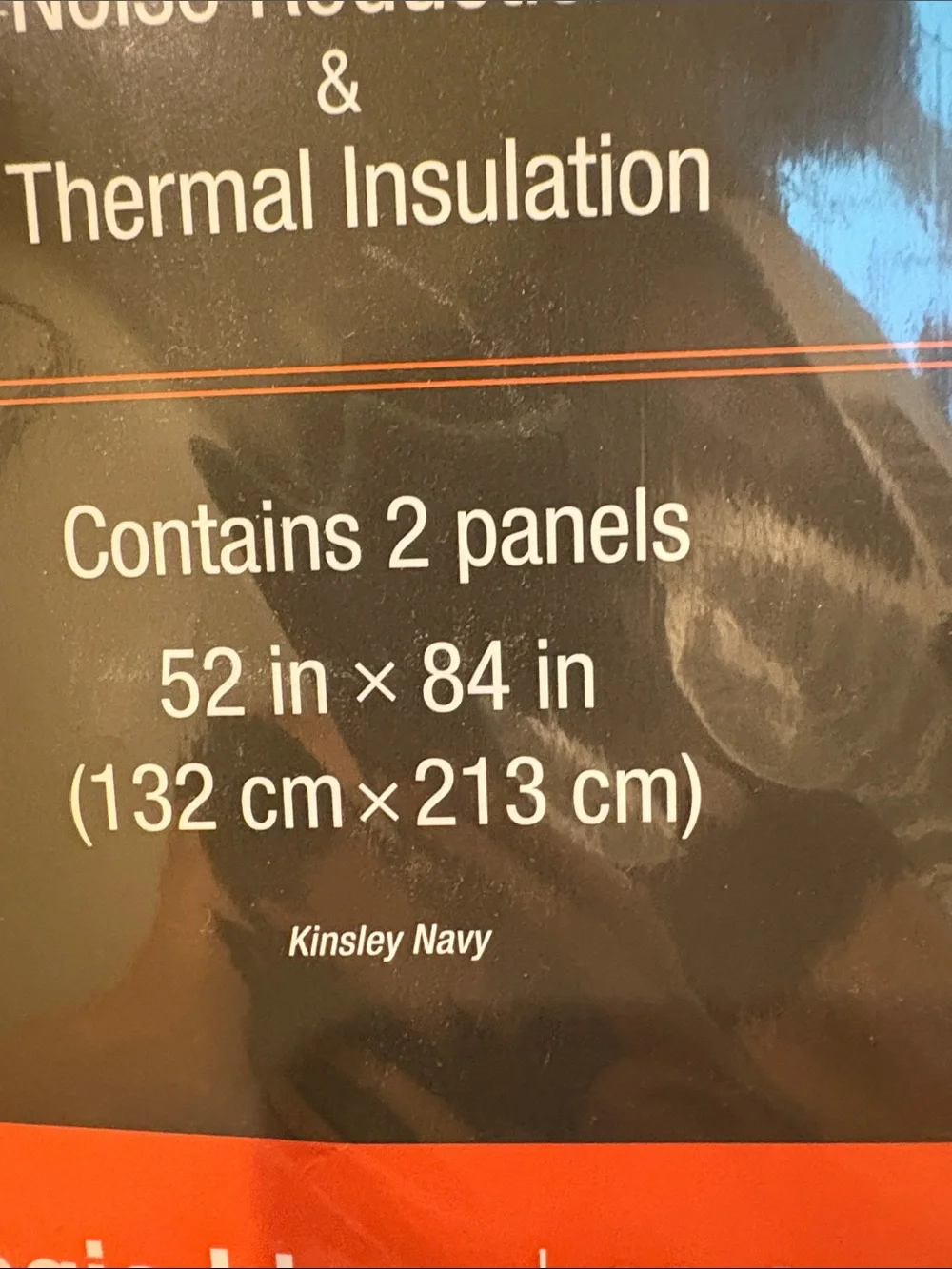 SUN+BLK Kinsley Total Blackout Window Curtains 2-Pack Kinsley Navy 52x84
